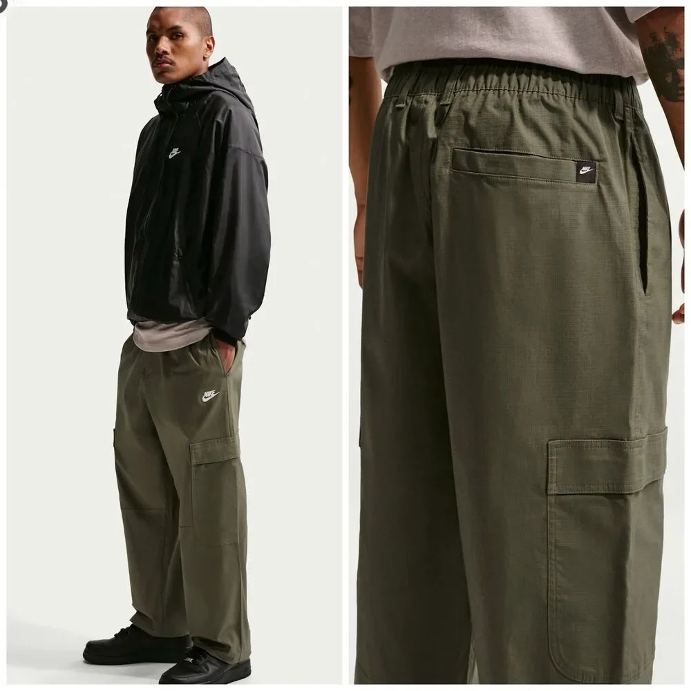 Nike Sportswear Club Woven Olive Cargo Pants
